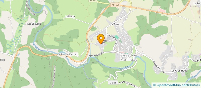 localisation de l'entreprise MADAME NORINE LECLERC à SANSAC-DE-MARMIESSE