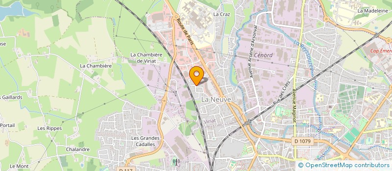 localisation de l'entreprise MADAME NOUR ALLOUACHE  VIRIAT