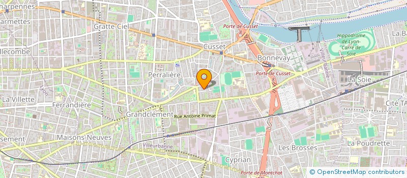 localisation de l'entreprise MADAME NOUR EL HOUDA ATHMANI  VILLEURBANNE