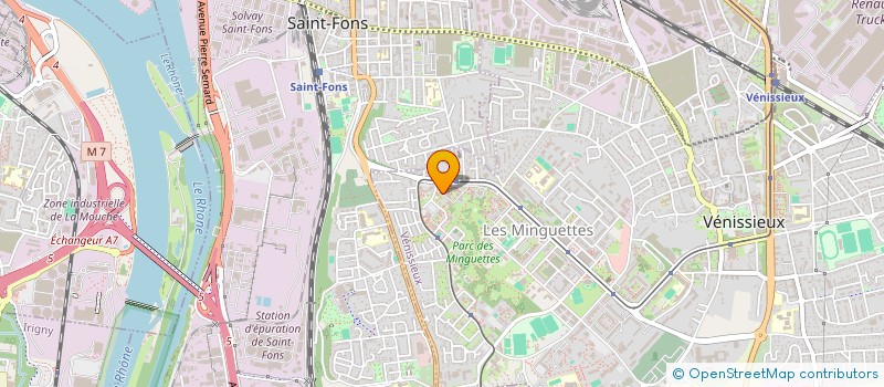 localisation de l'entreprise MADAME NOUR-EL-HOUDA BENZAOUI  VENISSIEUX