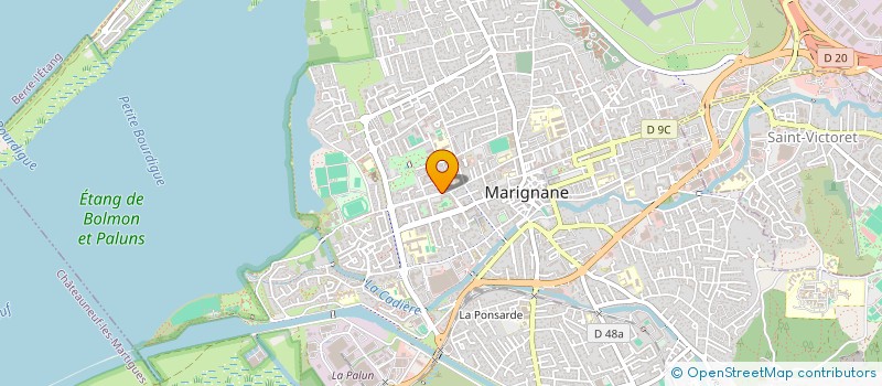 localisation de l'entreprise MADAME NOURIA DAMMENE-DEBBIH  MARIGNANE