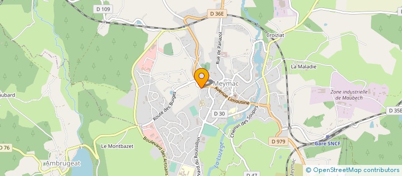 localisation de l'entreprise MADAME NOUSAIBA BEN YOUSSEF  MEYMAC