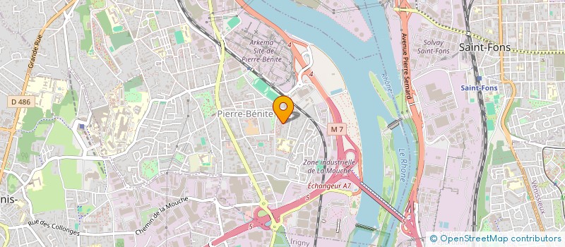 localisation de l'entreprise MADAME NOUSSAIBA KADA-BENAKROUF  OULLINS-PIERRE-BENITE