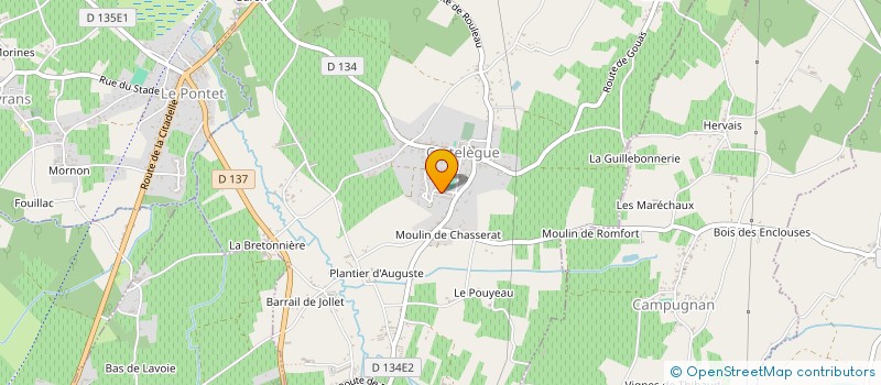 localisation de l'entreprise MADAME OCEANE BESSIERE  CARTELEGUE