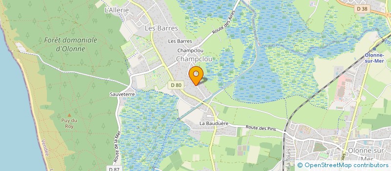 localisation de l'entreprise MADAME OCEANE BONNIN à LES SABLES D'OLONNE