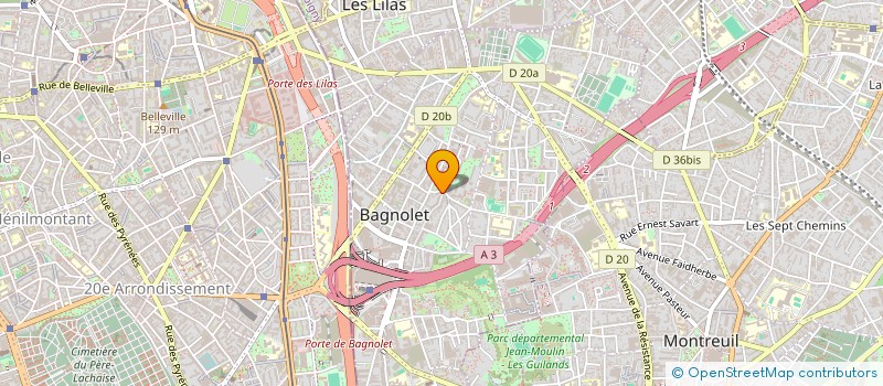 localisation de l'entreprise MADAME OCEANE BURET à BAGNOLET
