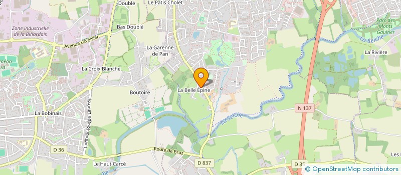 localisation de l'entreprise MADAME OCEANE CHEVILLON  CHARTRES-DE-BRETAGNE