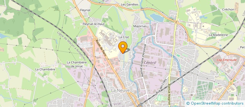 localisation de l'entreprise MADAME OCEANE CRAUET à VIRIAT