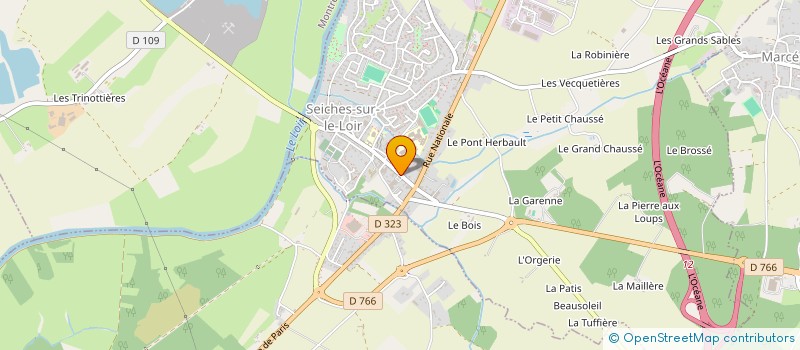 localisation de l'entreprise MADAME OCEANE FRIOT à SEICHES-SUR-LE-LOIR
