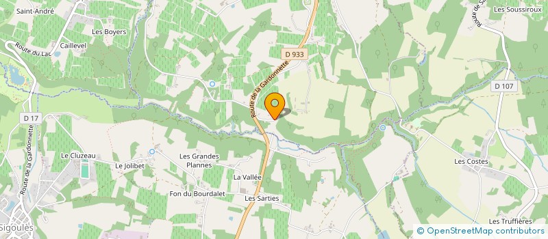 localisation de l'entreprise MADAME OCEANE GAYRAL  ROUFFIGNAC-DE-SIGOULES