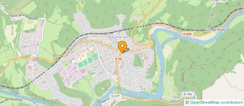 localisation de l'entreprise MADAME OCEANE GRISOT  BAUME-LES-DAMES