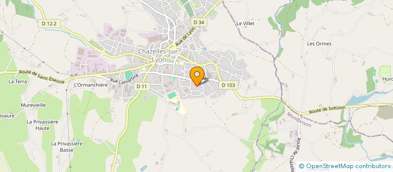 localisation de l'entreprise MADAME OCEANE JENESTIER  CHAZELLES-SUR-LYON