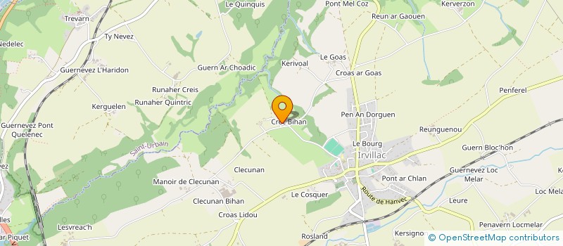 localisation de l'entreprise MADAME OCEANE JOUSSET  IRVILLAC