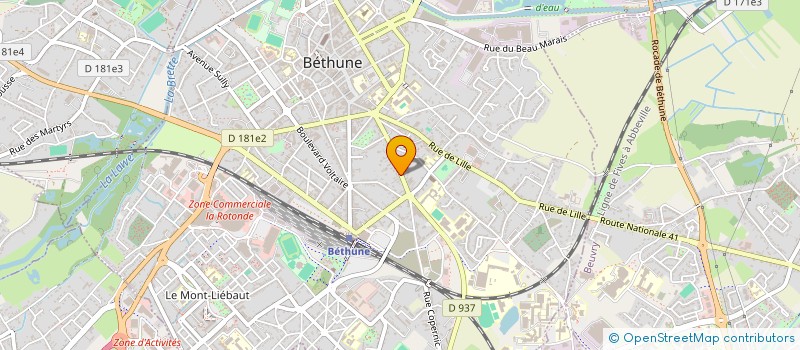 localisation de l'entreprise MADAME OCEANE LEFEBVRE  BETHUNE