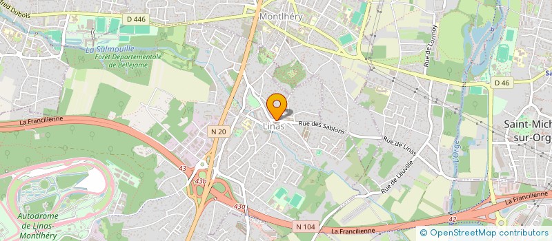 localisation de l'entreprise MADAME OCEANE LEPELTIER à LINAS