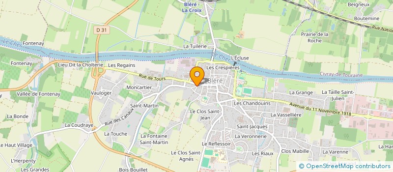 localisation de l'entreprise MADAME OCEANE MAITRE à BLERE