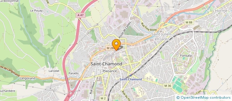 localisation de l'entreprise MADAME OCEANE PLASSE  SAINT-CHAMOND