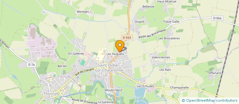 localisation de l'entreprise MADAME OCEANE PONCET à SAINT-DIDIER-SUR-CHALARONNE