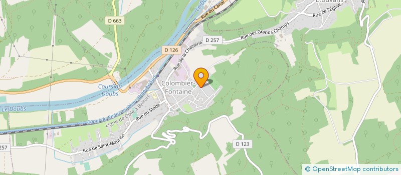 localisation de l'entreprise MADAME OCEANE SAILLET  COLOMBIER-FONTAINE