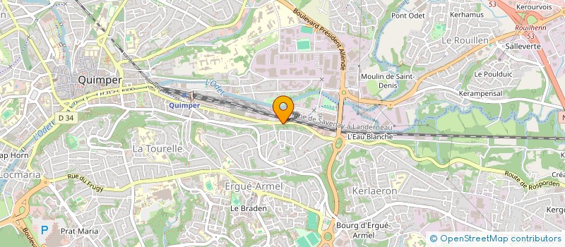 localisation de l'entreprise MADAME OCEANE THOMAS  QUIMPER