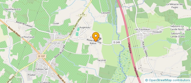 localisation de l'entreprise MADAME OCEANE VALLET  PUGNAC