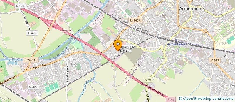 localisation de l'entreprise MADAME OCEANE VALLEZ  ERQUINGHEM-LYS