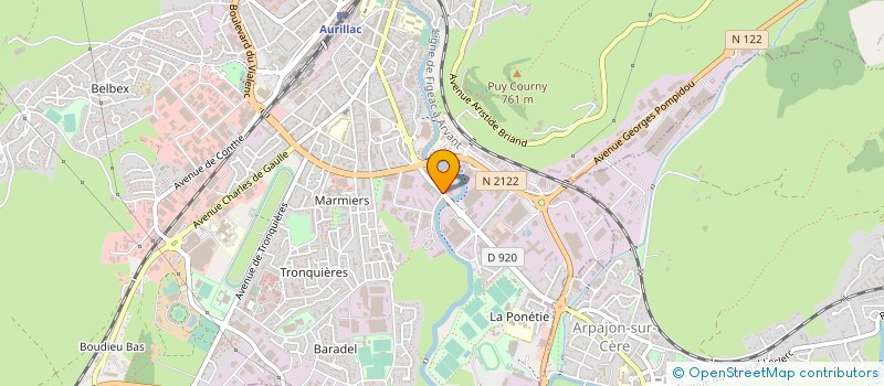 localisation de l'entreprise MADAME ODE PICARD à AURILLAC
