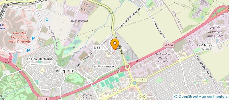 localisation de l'entreprise MADAME ODELEINE LORVE à VILLEPINTE