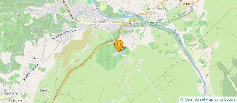 localisation de l'entreprise MADAME ODETTE BARBUT  JOYEUSE