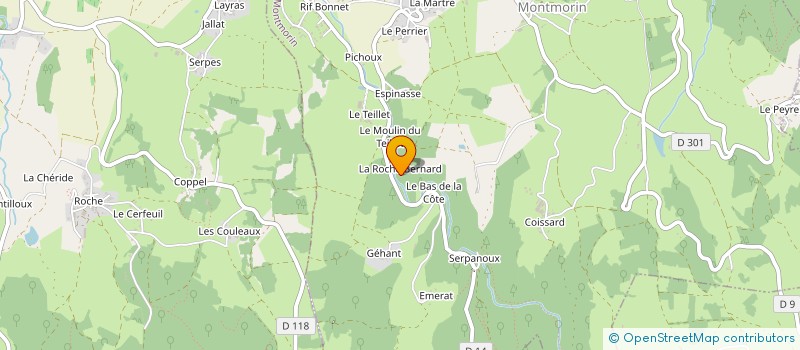 localisation de l'entreprise MADAME ODETTE BARDET à BONGHEAT