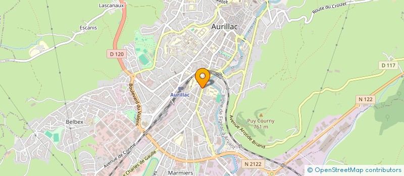 localisation de l'entreprise MADAME ODETTE BERTRAND à AURILLAC