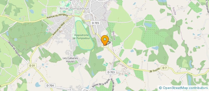 localisation de l'entreprise MADAME ODETTE BESSE  ARNAC-POMPADOUR