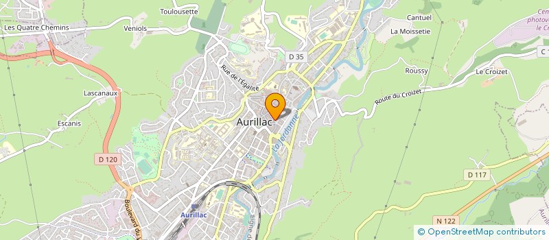 localisation de l'entreprise MADAME ODETTE BLANC à AURILLAC