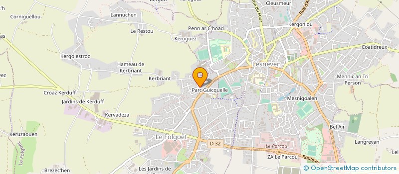 localisation de l'entreprise MADAME ODETTE CABON  LE FOLGOET