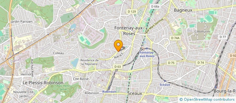 localisation de l'entreprise MADAME ODETTE CRETTAZ à FONTENAY-AUX-ROSES