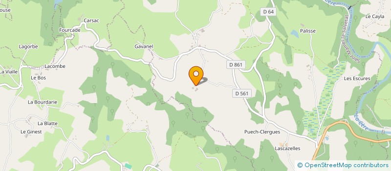 localisation de l'entreprise MADAME ODETTE DELMAS à SAINT-MAMET-LA-SALVETAT