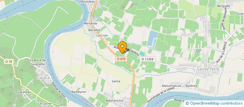 localisation de l'entreprise MADAME ODETTE FERRAND  SAINTE-TERRE