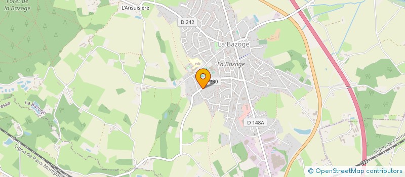 localisation de l'entreprise MADAME ODETTE FORTIN  LA BAZOGE