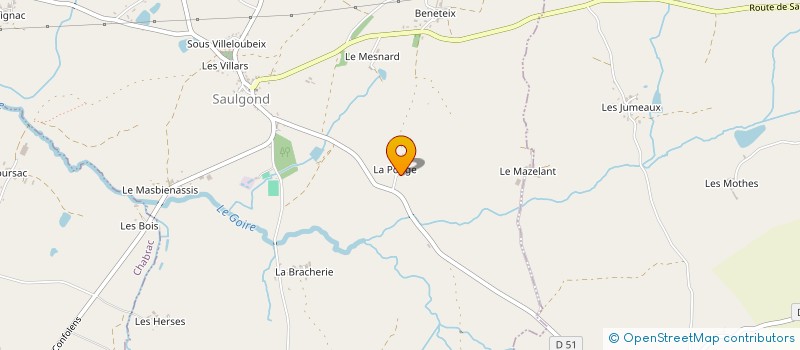 localisation de l'entreprise MADAME ODETTE GANTEILLE à SAULGOND
