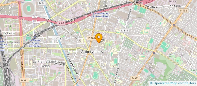 localisation de l'entreprise MADAME ODETTE GUILLAUMIN  AUBERVILLIERS