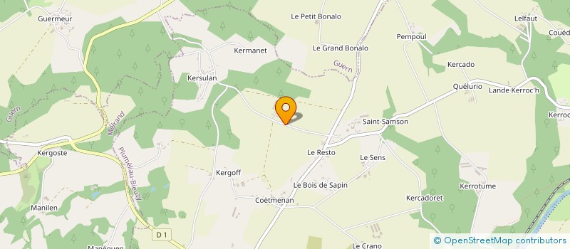 localisation de l'entreprise MADAME ODETTE HENANFF à PLUMELIAU-BIEUZY