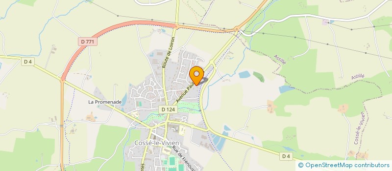 localisation de l'entreprise MADAME ODETTE HUPIN  COSSE-LE-VIVIEN