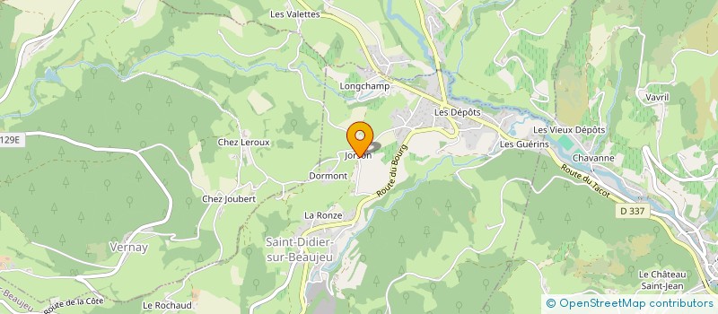 localisation de l'entreprise MADAME ODETTE JUGNET à SAINT-DIDIER-SUR-BEAUJEU