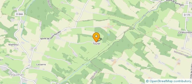 localisation de l'entreprise MADAME ODETTE LARRIEU  PEGUILHAN