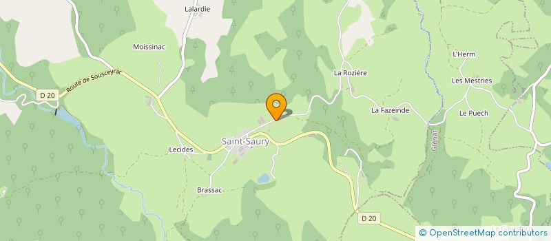 localisation de l'entreprise MADAME ODETTE LAVIALLE à SAINT-SAURY