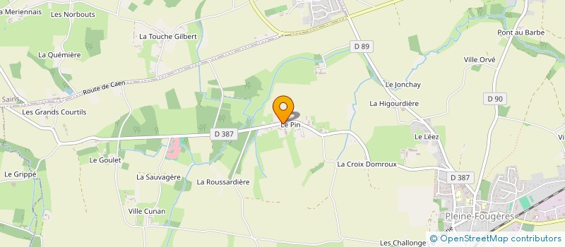 localisation de l'entreprise MADAME ODETTE LOUVET  PLEINE-FOUGERES