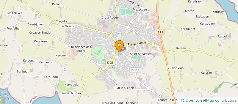 localisation de l'entreprise MADAME ODETTE MAURICE  LANNILIS