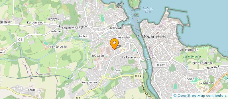 localisation de l'entreprise MADAME ODETTE MOALIC à DOUARNENEZ