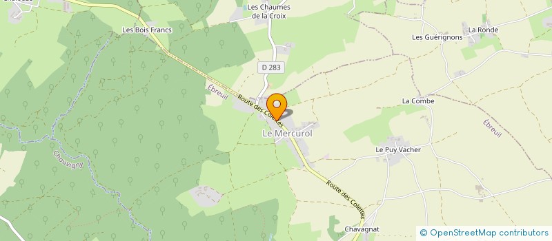 localisation de l'entreprise MADAME ODETTE MONIN  EBREUIL