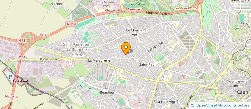 localisation de l'entreprise MADAME ODETTE MONNIER  CAEN
